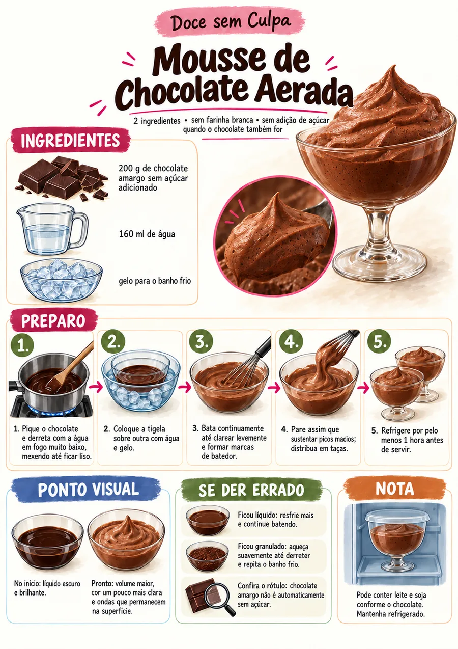 Página real do material doce sem culpa